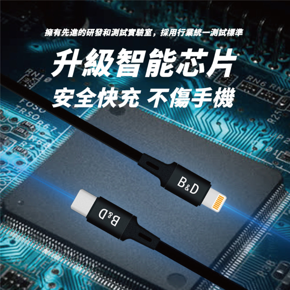 尼龍編織充電線 一盒2條 適用於快速充電 蘋果、安卓手機平板【Carster】