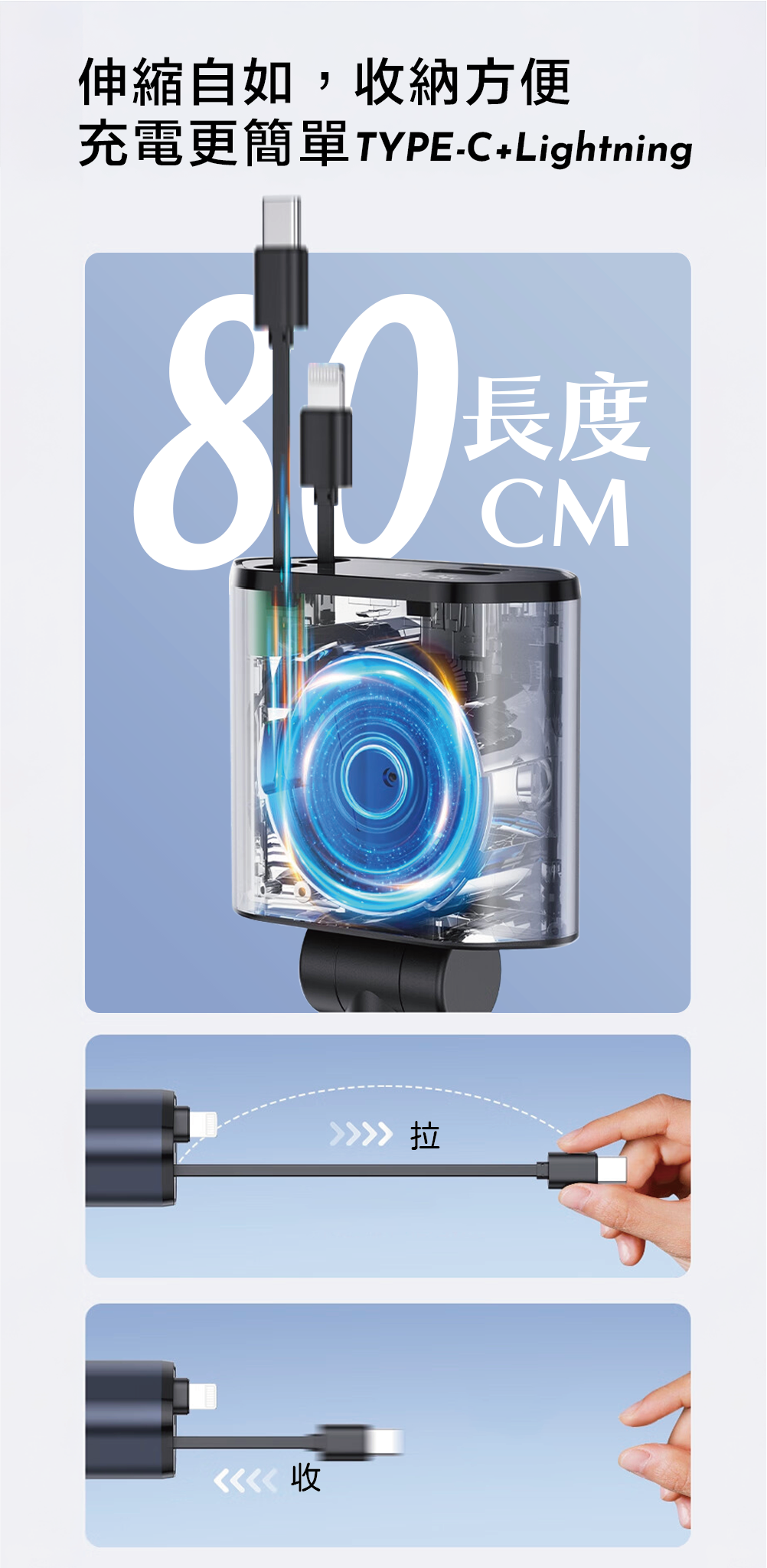 點煙器擴充雙線伸縮車充120W快充神器【數位顯示】