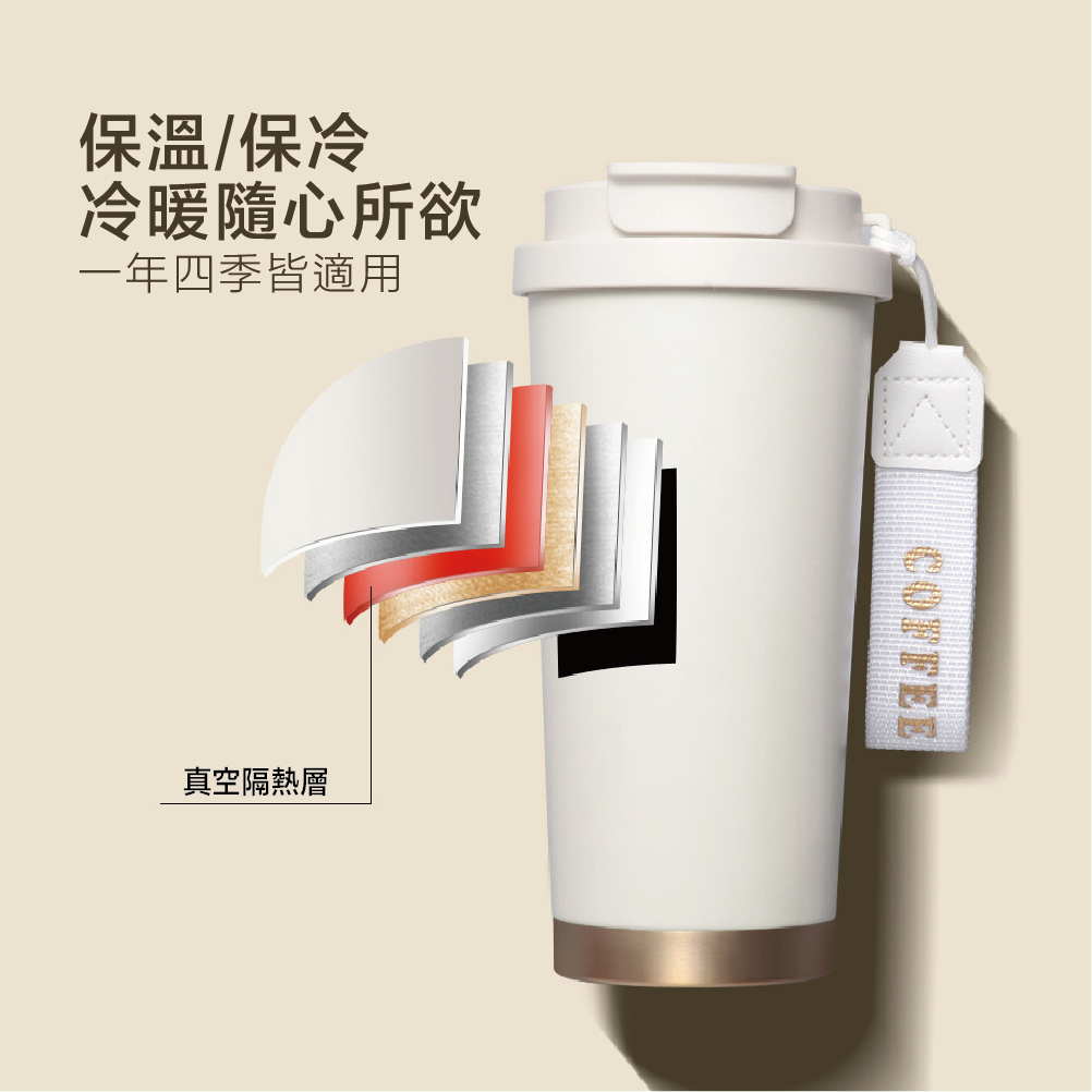 直飲/吸管兩用 500ml保溫保冷隨行杯