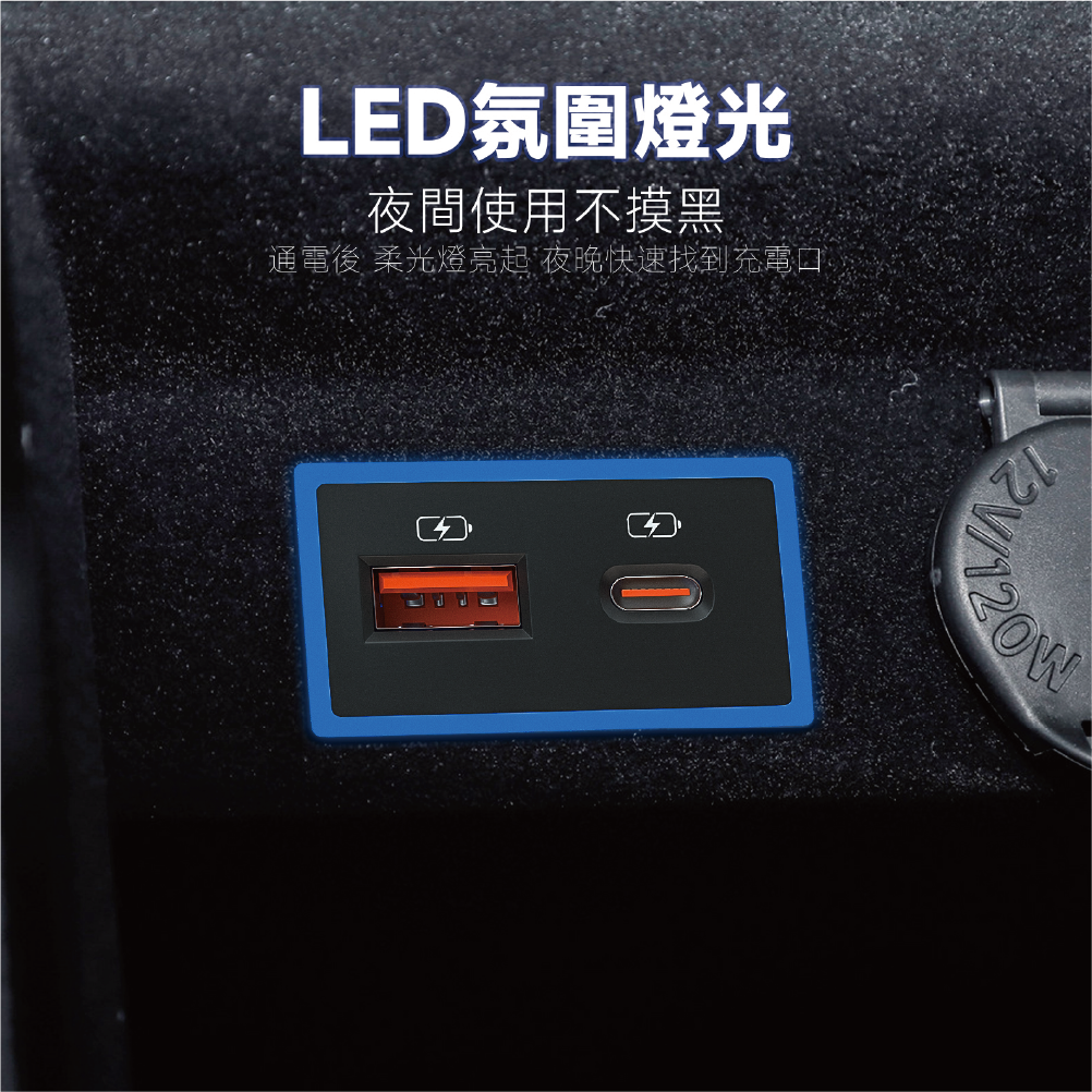 RAV4 CAMRY SIENNA LEXUS雙孔車充 Type-C+USB 快充充電器