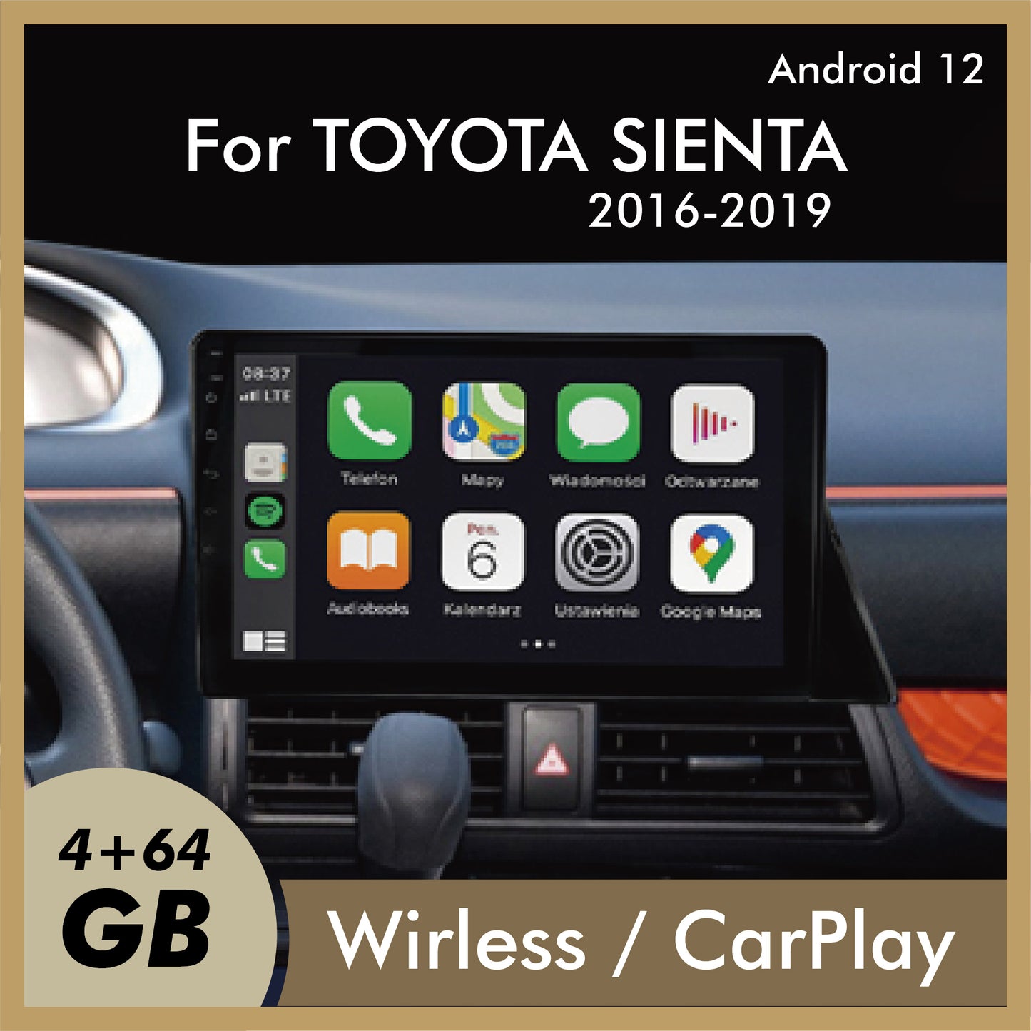 TOYOTA SIENTA 16~19年 10吋 安卓機旗艦款車機汽車影音 (內附Carplay)