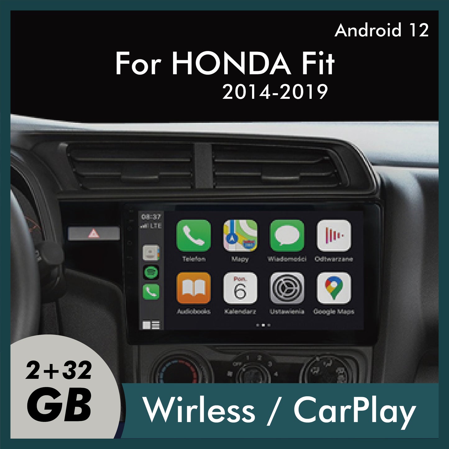 HONDA FIT 14~19年安卓機旗艦款車機汽車影音(內附Carplay)