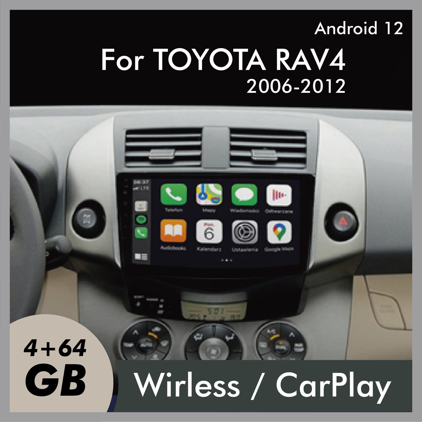 TOYOTA RAV4 06~12年安卓機旗艦款車機汽車影音(內附Carplay)