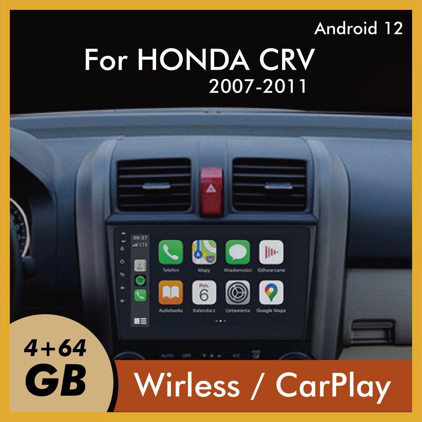 HONDA CRV 07~11年安卓機旗艦款車機汽車影音(內附Carplay)