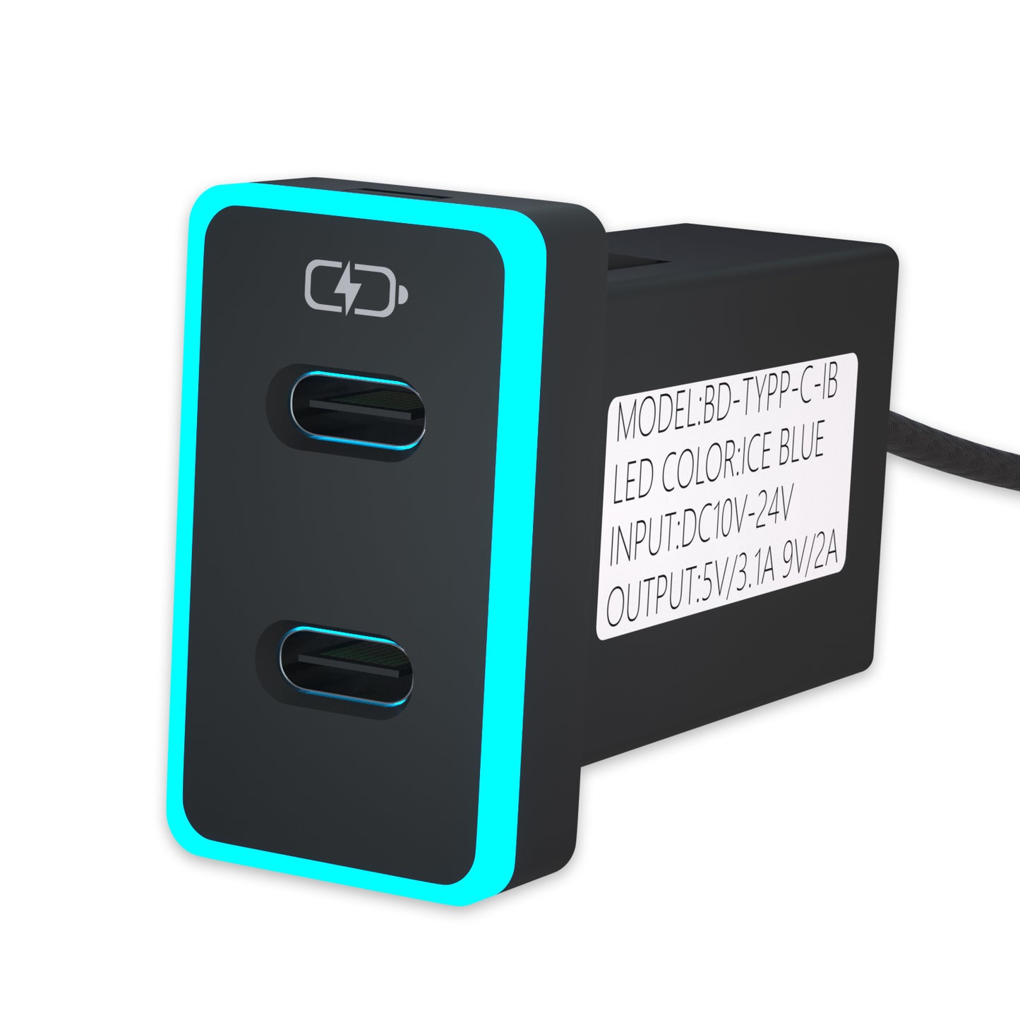 豐田TOYOTA 大型款3.0快充 TYPE-C雙孔車充「免挖孔」