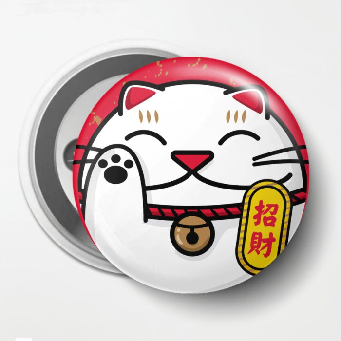 福氣招財貓胸章